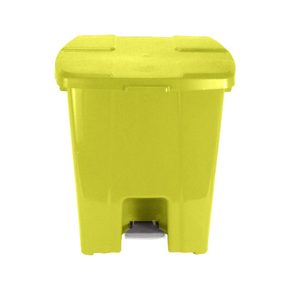 Cesto de Lixo Quadrado com Pedal 30 Litros Amarelo