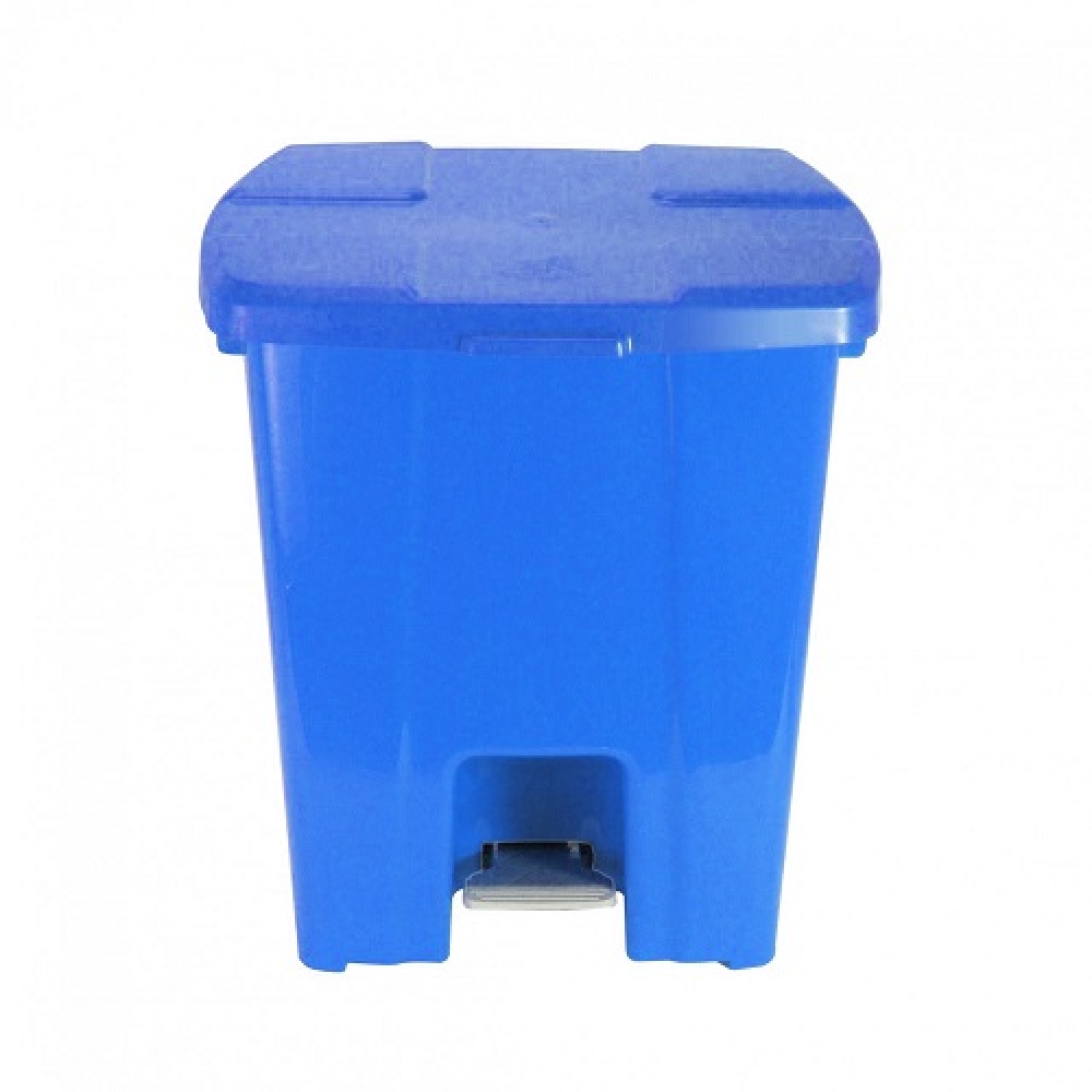 Cesto de Lixo Quadrado com Pedal 30 Litros Azul