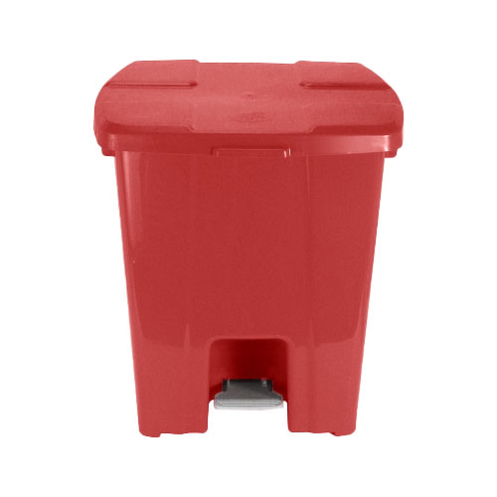 Cesto de Lixo Quadrado com Pedal 30 Litros Vermelho
