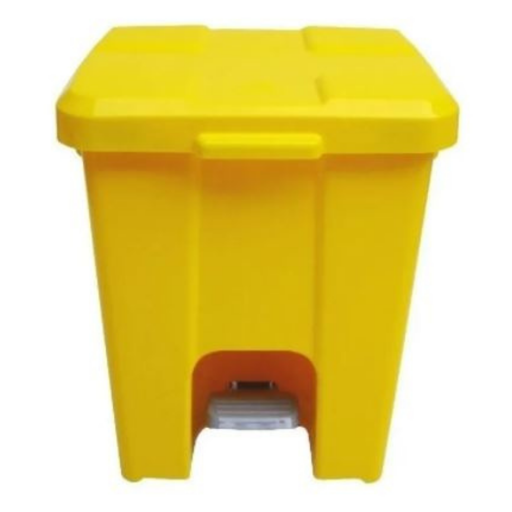 Cesto de Lixo Quadrado com Pedal 15 Litros Amarelo