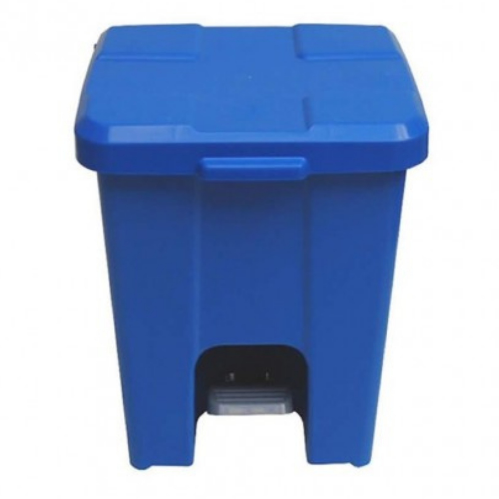 Cesto de Lixo Quadrado com Pedal 15 Litros Azul