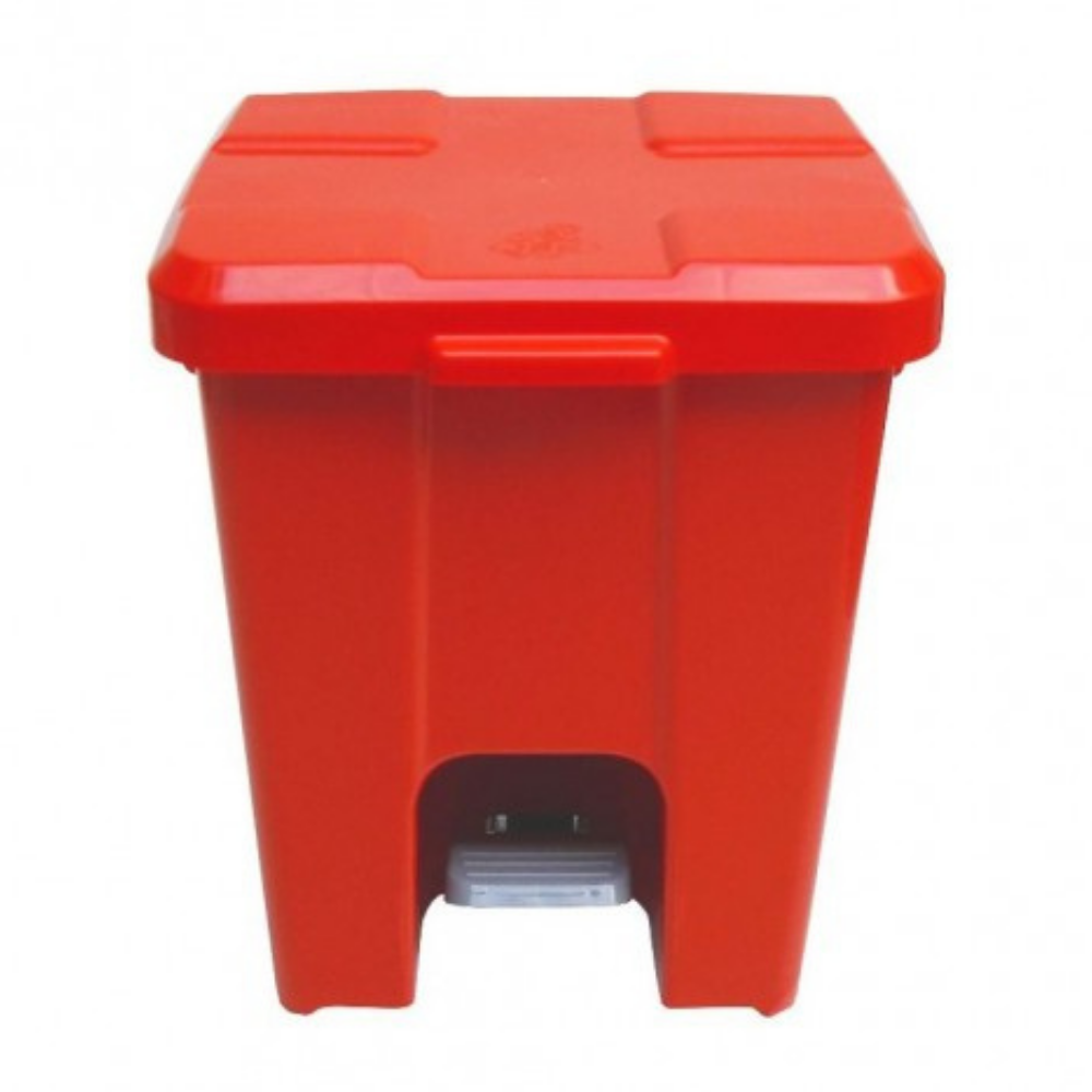 Cesto de Lixo Quadrado com Pedal 15 Litros Vermelho