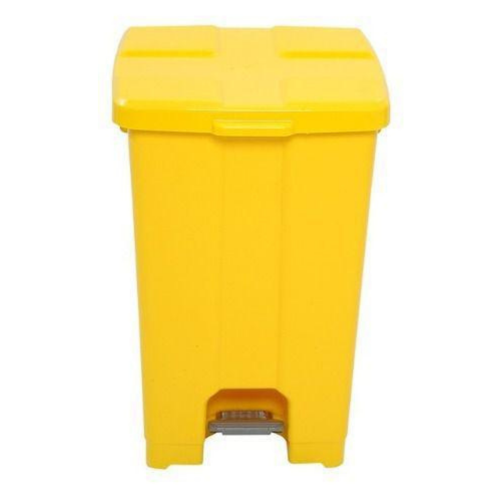 Cesto de Lixo Quadrado com Pedal 60 Litros Amarelo