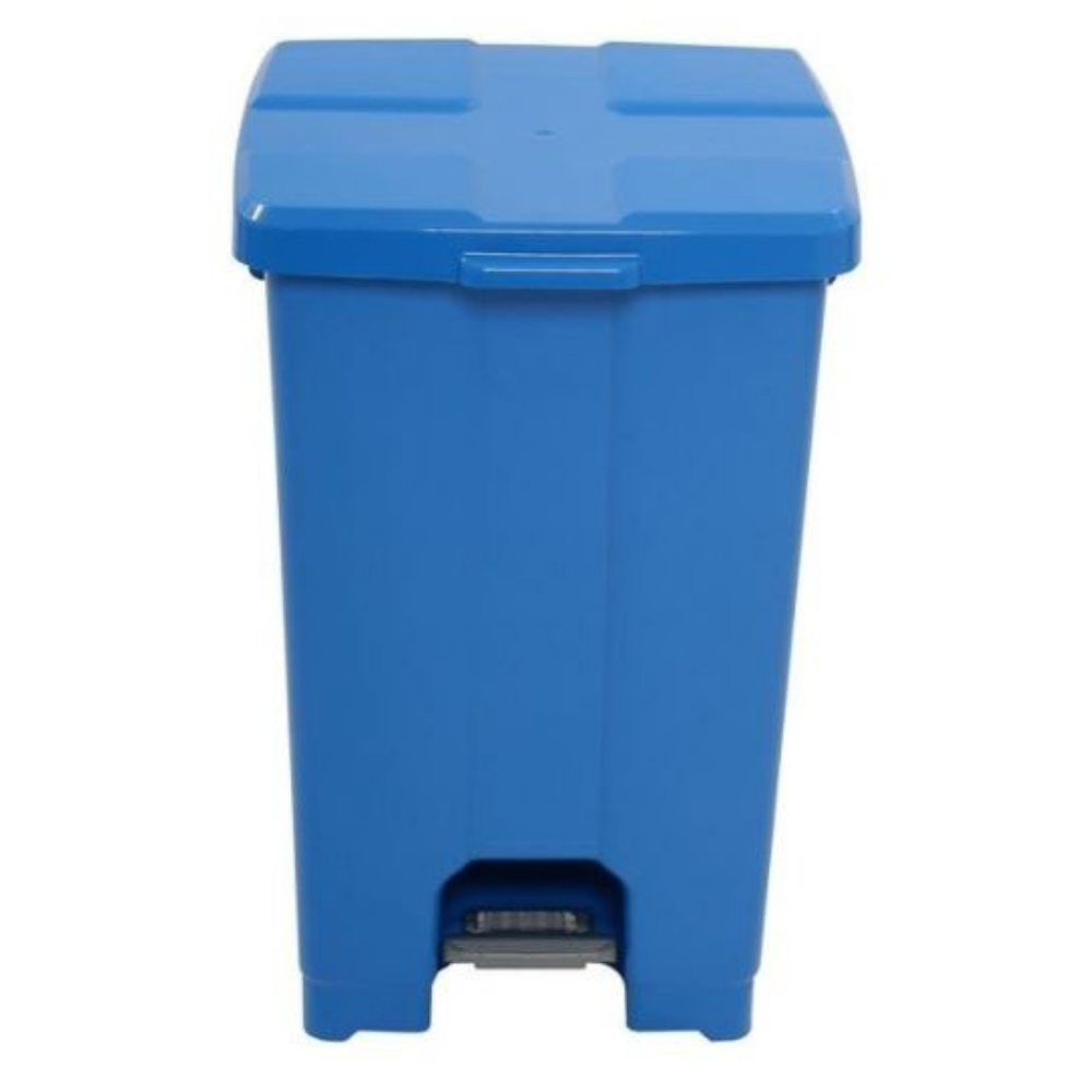 Cesto de Lixo Quadrado com Pedal 60 Litros Azul