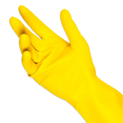 Luva de Látex Amarela para Limpeza