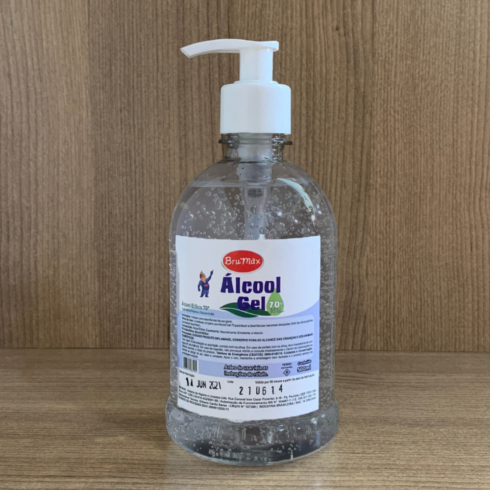 Álcool Gel 70% 500ml - Cheiro de limpeza distribuidor de produtos de limpeza